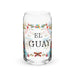 El Guay Exclusive Art Piece Can-Shaped Glass Home Office Work Mexican Spanish Pride Gift Cup One-Of-A-Kind Calligraphy Glass | E14 Mexicada 16 oz