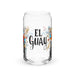 El Guay Exclusive Art Piece Can-Shaped Glass Home Office Work Mexican Spanish Pride Gift Cup One-Of-A-Kind Calligraphy Glass | E21 Mexicada 16 oz