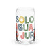 Solo Agua Lo Juro Exclusive Art Piece Can-Shaped Glass Home Office Work Mexican Spanish Pride Gift Cup One-Of-A-Kind Calligraphy Glass | S11 Mexicada 16 oz