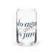 Solo Agua Lo Juro Exclusive Art Piece Can-Shaped Glass Home Office Work Mexican Spanish Pride Gift Cup One-Of-A-Kind Calligraphy Glass | S20 Mexicada 16 oz