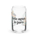 Solo Agua Lo Juro Exclusive Art Piece Can-Shaped Glass Home Office Work Mexican Spanish Pride Gift Cup One-Of-A-Kind Calligraphy Glass | S29 Mexicada 16 oz