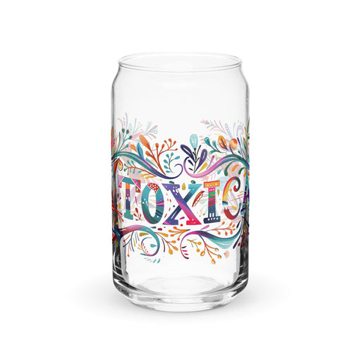 La Toxica Exclusive Art Piece Can-Shaped Glass Home Office Work Mexican Spanish Pride Gift Cup One-Of-A-Kind Calligraphy Glass | L13 Mexicada 16 oz