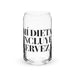 Mi Dieta Incluye Cerveza Exclusive Art Piece Can-Shaped Glass Home Office Work Mexican Spanish Pride Gift Cup One-Of-A-Kind Calligraphy Glass | M10 Mexicada 16 oz