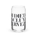 Mi Dieta Incluye Cerveza Exclusive Art Piece Can-Shaped Glass Home Office Work Mexican Spanish Pride Gift Cup One-Of-A-Kind Calligraphy Glass | M14 Mexicada 16 oz