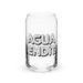 Agua Bendita Exclusive Art Piece Can-Shaped Glass Home Office Work Mexican Spanish Pride Gift Cup One-Of-A-Kind Calligraphy Glass | A3 Mexicada 16 oz