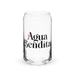 Agua Bendita Exclusive Art Piece Can-Shaped Glass Home Office Work Mexican Spanish Pride Gift Cup One-Of-A-Kind Calligraphy Glass | A22 Mexicada 16 oz