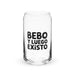 Bebo Y Luego Existo Exclusive Art Piece Can-Shaped Glass Home Office Work Mexican Spanish Pride Gift Cup One-Of-A-Kind Calligraphy Glass | B1 Mexicada 16 oz