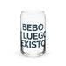 Bebo Y Luego Existo Exclusive Art Piece Can-Shaped Glass Home Office Work Mexican Spanish Pride Gift Cup One-Of-A-Kind Calligraphy Glass | B6 Mexicada 16 oz