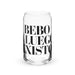 Bebo Y Luego Existo Exclusive Art Piece Can-Shaped Glass Home Office Work Mexican Spanish Pride Gift Cup One-Of-A-Kind Calligraphy Glass | B29 Mexicada 16 oz