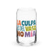 La Culpa Es Del Vaso, No Mía Exclusive Art Piece Can-Shaped Glass Home Office Work Mexican Spanish Pride Gift Cup One-Of-A-Kind Calligraphy Glass | L2 Mexicada 16 oz