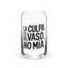 La Culpa Es Del Vaso, No Mía Exclusive Art Piece Can-Shaped Glass Home Office Work Mexican Spanish Pride Gift Cup One-Of-A-Kind Calligraphy Glass | L3 Mexicada 16 oz