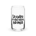 La Culpa Es Del Vaso, No Mía Exclusive Art Piece Can-Shaped Glass Home Office Work Mexican Spanish Pride Gift Cup One-Of-A-Kind Calligraphy Glass | L8 Mexicada 16 oz