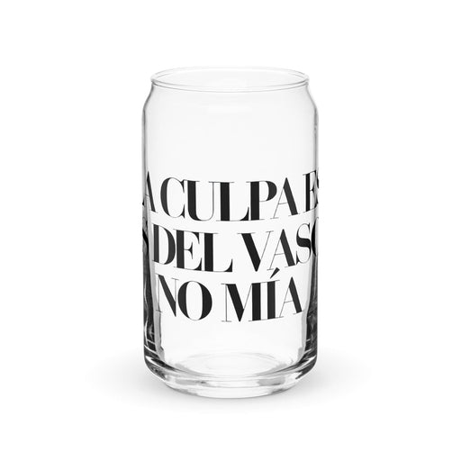 La Culpa Es Del Vaso, No Mía Exclusive Art Piece Can-Shaped Glass Home Office Work Mexican Spanish Pride Gift Cup One-Of-A-Kind Calligraphy Glass | L10 Mexicada 16 oz