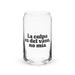 La Culpa Es Del Vaso, No Mía Exclusive Art Piece Can-Shaped Glass Home Office Work Mexican Spanish Pride Gift Cup One-Of-A-Kind Calligraphy Glass | L19 Mexicada 16 oz