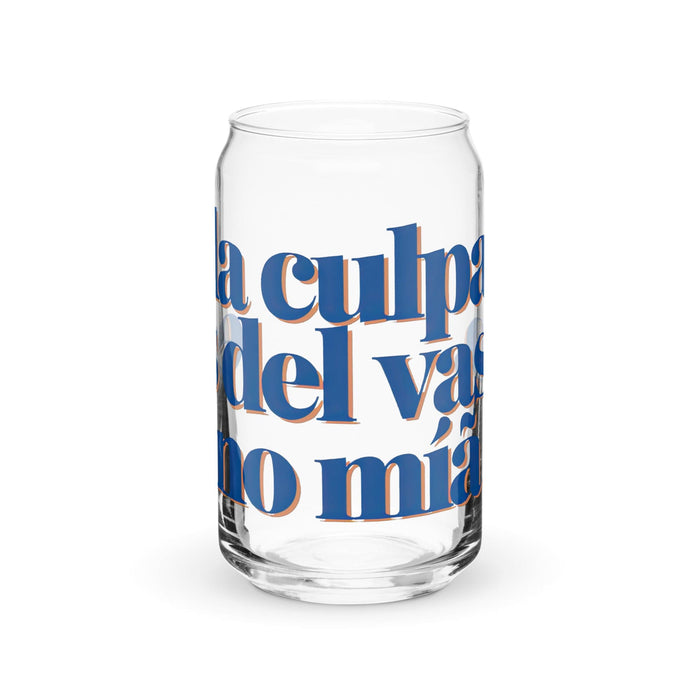 La Culpa Es Del Vaso, No Mía Exclusive Art Piece Can-Shaped Glass Home Office Work Mexican Spanish Pride Gift Cup One-Of-A-Kind Calligraphy Glass | L27 Mexicada 16 oz