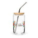 Elda Exclusive Name Art Piece Can-Shaped Glass Home Office Work Mexican Spanish Pride Gift Cup One-Of-A-Kind Calligraphy Glass | E16 Mexicada 16 oz With Lid & Straw