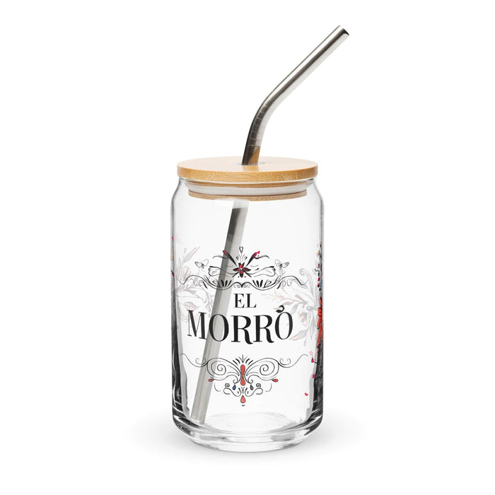 El Morro Exclusive Art Piece Can-Shaped Glass Home Office Work Mexican Spanish Pride Gift Cup One-Of-A-Kind Calligraphy Glass | E7 Mexicada 16 oz With Lid & Straw