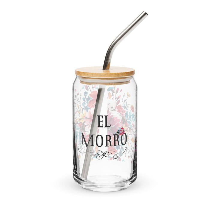 El Morro Exclusive Art Piece Can-Shaped Glass Home Office Work Mexican Spanish Pride Gift Cup One-Of-A-Kind Calligraphy Glass | E12 Mexicada 16 oz With Lid & Straw