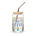 El Vivo Exclusive Art Piece Can-Shaped Glass Home Office Work Mexican Spanish Pride Gift Cup One-Of-A-Kind Calligraphy Glass | E7 Mexicada 16 oz With Lid & Straw