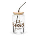 La Boss Exclusive Art Piece Can-Shaped Glass Home Office Work Mexican Spanish Pride Gift Cup One-Of-A-Kind Calligraphy Glass | L21 Mexicada 16 oz With Lid & Straw