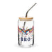 La Bro Exclusive Art Piece Can-Shaped Glass Home Office Work Mexican Spanish Pride Gift Cup One-Of-A-Kind Calligraphy Glass | L3 Mexicada 16 oz With Lid & Straw