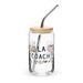 La Coach Exclusive Art Piece Can-Shaped Glass Home Office Work Mexican Spanish Pride Gift Cup One-Of-A-Kind Calligraphy Glass | L5 Mexicada 16 oz With Lid & Straw