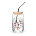 La Coach Exclusive Art Piece Can-Shaped Glass Home Office Work Mexican Spanish Pride Gift Cup One-Of-A-Kind Calligraphy Glass | L14 Mexicada 16 oz With Lid & Straw