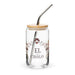 El Cholo Exclusive Art Piece Can-Shaped Glass Home Office Work Mexican Spanish Pride Gift Cup One-Of-A-Kind Calligraphy Glass | E13 Mexicada 16 oz With Lid & Straw