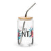 El Entj Exclusive Art Piece Can-Shaped Glass Home Office Work Mexican Spanish Pride Gift Cup One-Of-A-Kind Calligraphy Glass | E7 Mexicada 16 oz With Lid & Straw