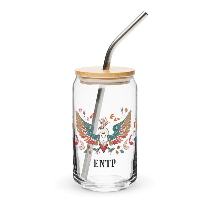 El Entp Exclusive Art Piece Can-Shaped Glass Home Office Work Mexican Spanish Pride Gift Cup One-Of-A-Kind Calligraphy Glass | E15 Mexicada 16 oz With Lid & Straw