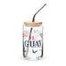 El Guay Exclusive Art Piece Can-Shaped Glass Home Office Work Mexican Spanish Pride Gift Cup One-Of-A-Kind Calligraphy Glass | E23 Mexicada 16 oz With Lid & Straw