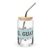 El Guay Exclusive Art Piece Can-Shaped Glass Home Office Work Mexican Spanish Pride Gift Cup One-Of-A-Kind Calligraphy Glass | E26 Mexicada 16 oz With Lid & Straw