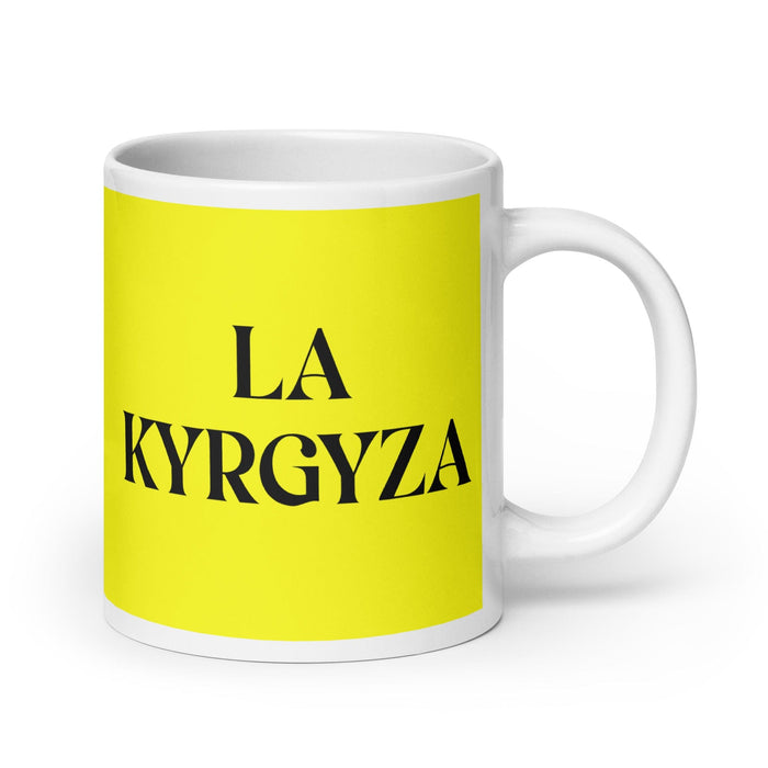 La Kyrgyza The Kyrgyz Funny Home Office Work Coffee Mug Mexican Spanish Pride Gift White Glossy Cup Yellow Card Mug Mexicada 20 oz