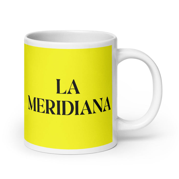 La Meridiana The Mérida Resident Funny Home Office Work Coffee Mug Mexican Spanish Pride Gift White Glossy Cup Yellow Card Mug Mexicada 20 oz