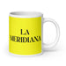 La Meridiana The Mérida Resident Funny Home Office Work Coffee Mug Mexican Spanish Pride Gift White Glossy Cup Yellow Card Mug Mexicada 20 oz