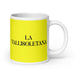 La Vallisoletana The Valladolid Resident Funny Home Office Work Coffee Mug Mexican Spanish Pride Gift White Glossy Cup Yellow Card Mug Mexicada 20 oz