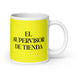 El Supervisor De Tienda The Store Supervisor Funny Home Office Work Coffee Mug Mexican Spanish Pride Gift White Glossy Cup Yellow Card Mug Mexicada 20 oz