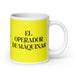 El Operador De Máquinas The Machine Operator Funny Home Office Work Coffee Mug Mexican Spanish Pride Gift White Glossy Cup Yellow Card Mug Mexicada 20 oz