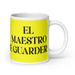 El Maestro De Guardería The Daycare Teacher Funny Home Office Work Coffee Mug Mexican Spanish Pride Gift White Glossy Cup Yellow Card Mug Mexicada 20 oz