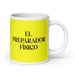 El Preparador Físico The Fitness Trainer Funny Home Office Work Coffee Mug Mexican Spanish Pride Gift White Glossy Cup Yellow Card Mug Mexicada 20 oz