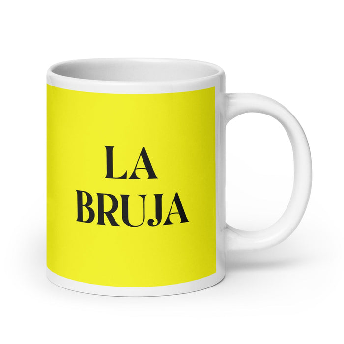 La Bruja The Witch / Wizard Funny Home Office Work Coffee Mug Mexican Spanish Pride Gift White Glossy Cup Yellow Card Mug Mexicada 20 oz