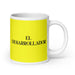 El Desarrollador The Developer Funny Home Office Work Coffee Mug Mexican Spanish Pride Gift White Glossy Cup Yellow Card Mug Mexicada 20 oz