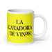 La Catadora De Vinos The Wine Taster Funny Home Office Work Coffee Mug Mexican Spanish Pride Gift White Glossy Cup Yellow Card Mug Mexicada 20 oz