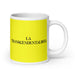 La Transcendentalista The Transcendentalist Funny Home Office Work Coffee Mug Mexican Spanish Pride Gift White Glossy Cup Yellow Card Mug Mexicada 20 oz