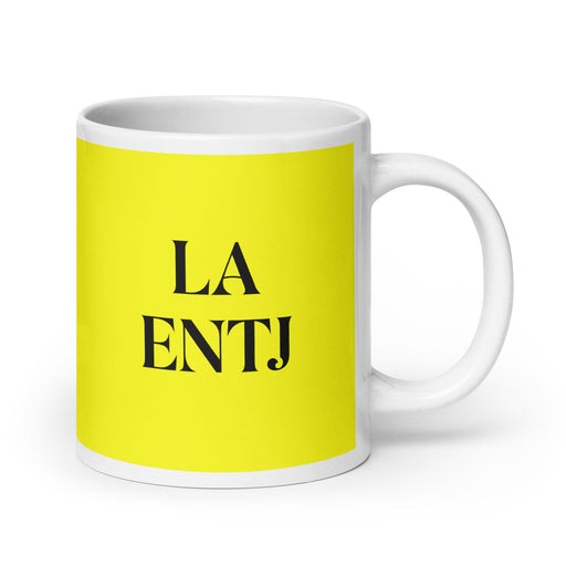 La ENTJ The Commander MBTI Personality Funny Home Office Work Coffee Mug Mexican Spanish Pride Gift White Glossy Cup Yellow Card Mug Mexicada 20 oz