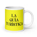 La Guía Turística The Tour Guide Funny Home Office Work Coffee Mug Mexican Spanish Pride Gift White Glossy Cup Yellow Card Mug Mexicada 20 oz