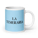 La Temeraria The Daring One Funny Home Office Work Coffee Mug Mexican Spanish Pride Gift White Glossy Cup Sky Blue Card Mug Mexicada 20 oz