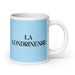 La Londrinense The Londoner Funny Home Office Work Coffee Mug Mexican Spanish Pride Gift White Glossy Cup Sky Blue Card Mug Mexicada 20 oz