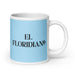 El Floridiano The Floridian Funny Home Office Work Coffee Mug Mexican Spanish Pride Gift White Glossy Cup Sky Blue Card Mug Mexicada 20 oz