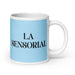 La Sensorial The Sensory Funny Home Office Work Coffee Mug Mexican Spanish Pride Gift White Glossy Cup Sky Blue Card Mug Mexicada 20 oz